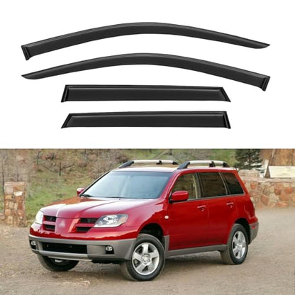 Window Visors Rain Guards for 2003 2004 2005 2006 Mitsubishi Outlander (2003-2006 Mitsubishi Outlander)