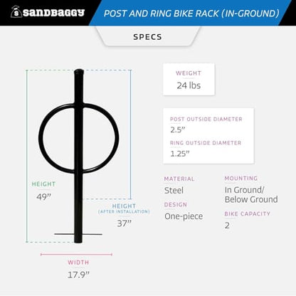 Post and Ring Bike Rack (In-Ground)