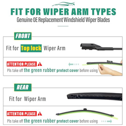 Windshield Wiper Blades Replacement for 2016 (26" 16" 13")