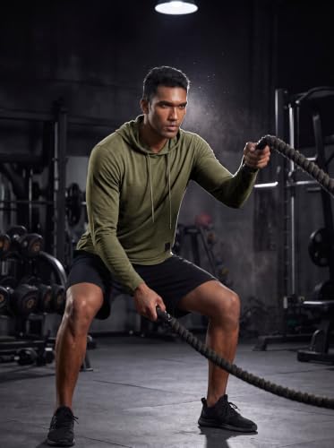 Mens Fashion Athletic Hoodies Sport Sweatshirt Solid Color Fleece Pullover Green XL (X-Large / Green)