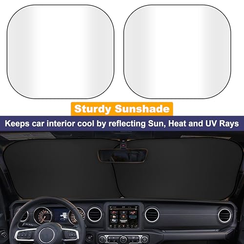 2 Piece Jeep Windshield Sun Shade (X-Small)