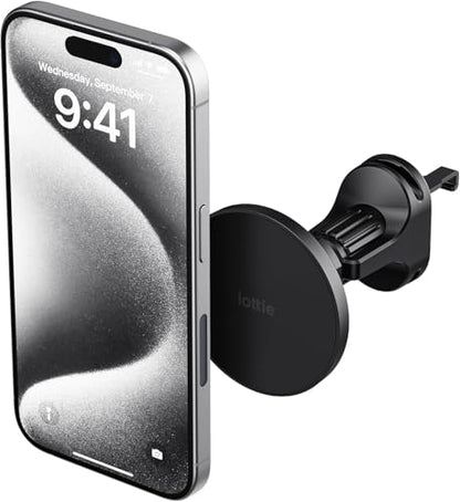iTap 3 Magnetic Air Vent Car Mount Phone Holder with Magnetic Ring Adapter. Compatible with iPhone (Air Vent Mount)