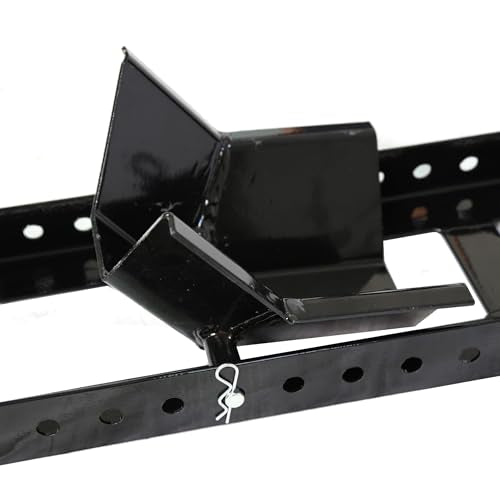 Adjustable Motorcycle Wheel Chock Stand Upright 1800lb Capacity (Black 1800 lbs)