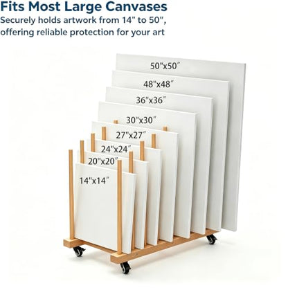 Large Art Storage Rack with Wheels