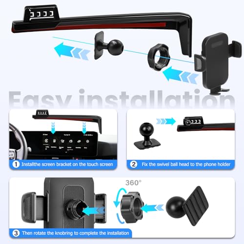 Car Phone Holder Fit for Kia Carnival 2025 (For Kia Carnival 2025-2026 12.3inch)