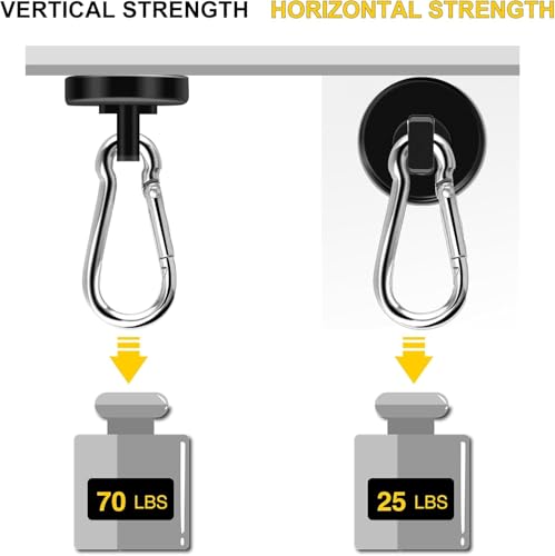 Magnetic Hooks (Black / 0.98in)
