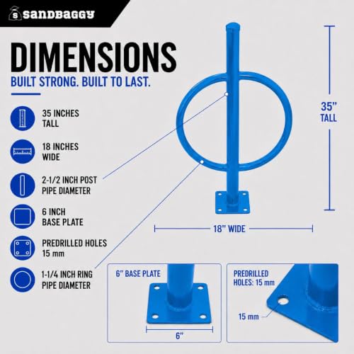 Post and Ring Bike Rack (Blue)