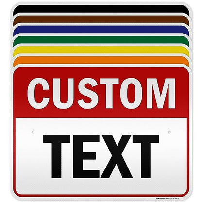 Custom Sign Custom Sign for Business (Header - Horizontal / 18x24 - Aluminum Reflective)