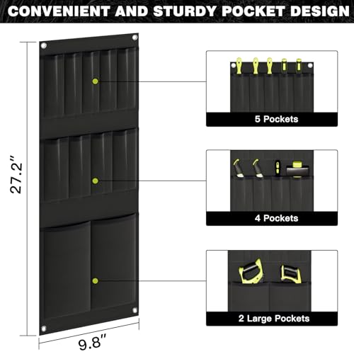 Power Tool Organizer Cart with Charging Station (Black)
