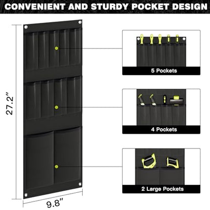 Power Tool Organizer Cart with Charging Station (Black)