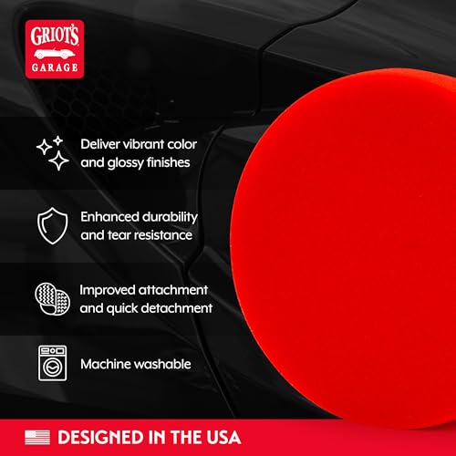 5.5” Red Foam Waxing Pads for Car Detailing (5.5" Pads (Set of 2))