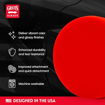 5.5” Red Foam Waxing Pads for Car Detailing (5.5" Pads (Set of 2))