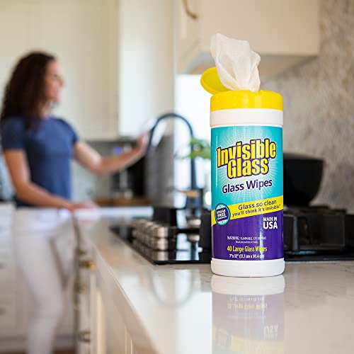 Large Glass Cleaning Wipes (40 Count (Pack of 1))