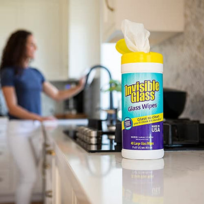 Large Glass Cleaning Wipes (40 Count (Pack of 1))