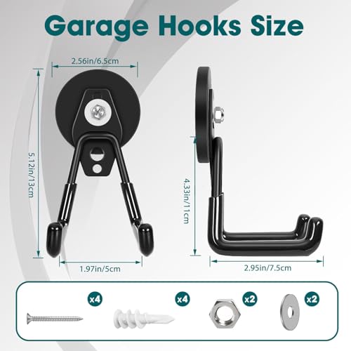 2 Pcs Storage Utility Magnets Hanging Hook with Anti