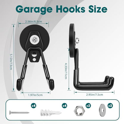 2 Pcs Storage Utility Magnets Hanging Hook with Anti