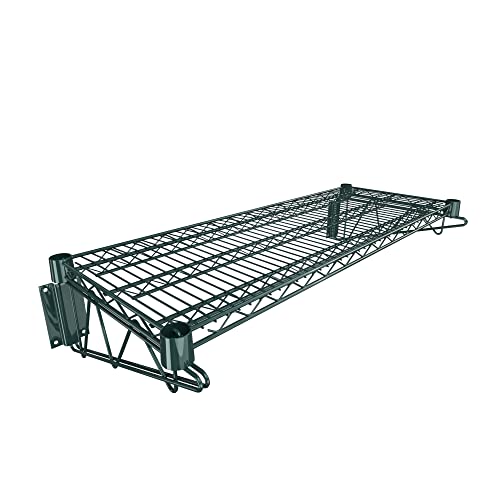 14" x 36" Green Epoxy Wire Wall Mount Shelf (Green / 14" x 36")