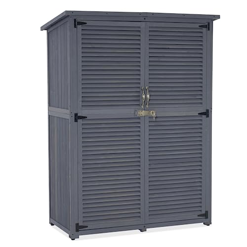 Outdoor Storage Cabinet (Gray / Large)