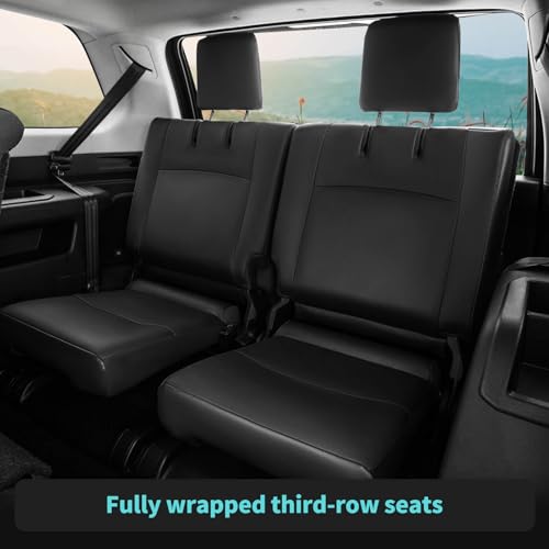 Seat Covers for Toyota 4Runner 2011 (2011-2024 3-ROW,7 seats MODEL ONLY / BLACKRED)
