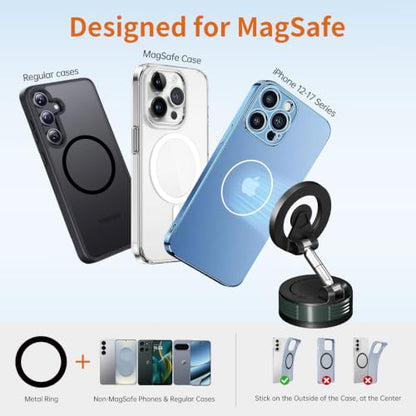 Magnetic Vacuum Suction Car Phone Holder for MagSafe