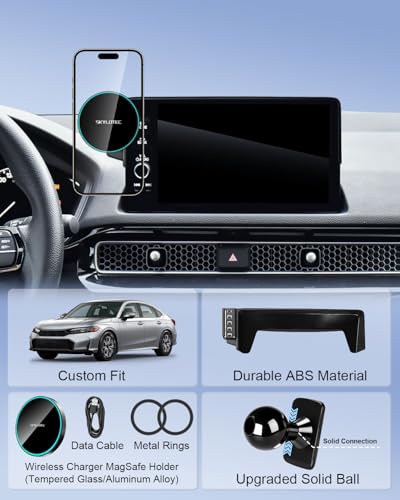 15W Magnetic Charger Phone Holder for Honda Civic 2022 (Magnetic Wireless Charger / Civic 2022-2026 (7/9 inch screen))