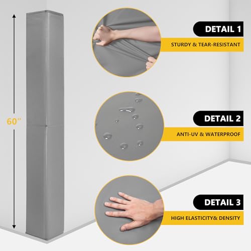 Wall Corner Guards & Edge Protector (5FT TALL 6in SIDES / Gray)