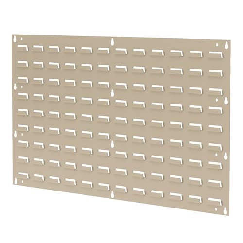 30636 Louvered Steel Wall Mount Panel Garage Organizer for Hanging AkroBin Storage Bins (Beige / 36-Inch W x 19-Inch H)