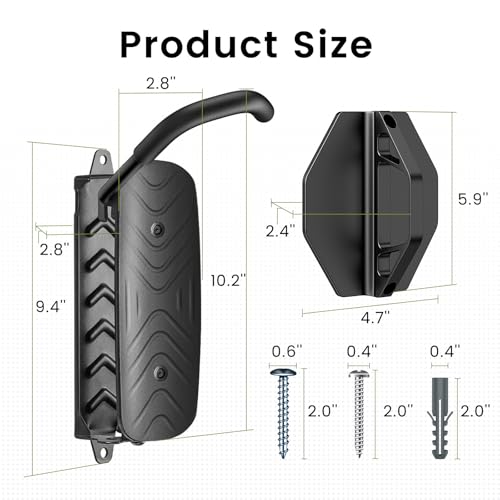Swivel Bike Wall Mount [2 Pack] (Black+Black / 2Pack)
