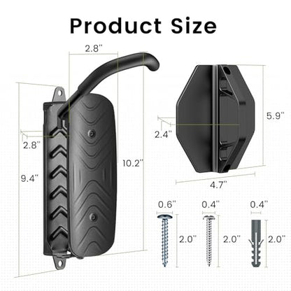 Swivel Bike Wall Mount [2 Pack] (Black+Black / 2Pack)