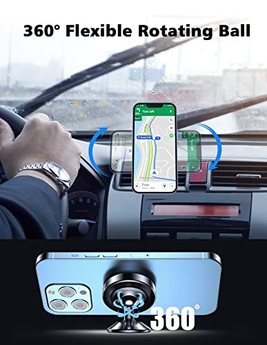 2 Pack Magnetic Phone Holder for Car (Black)