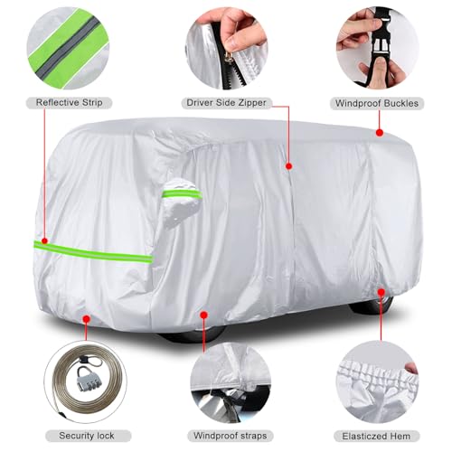 Silver Waterproof Car Cover for VW Bus T1 T2 T3 50 (1950-1992 VW Bus T1 T2 T3-Silver)