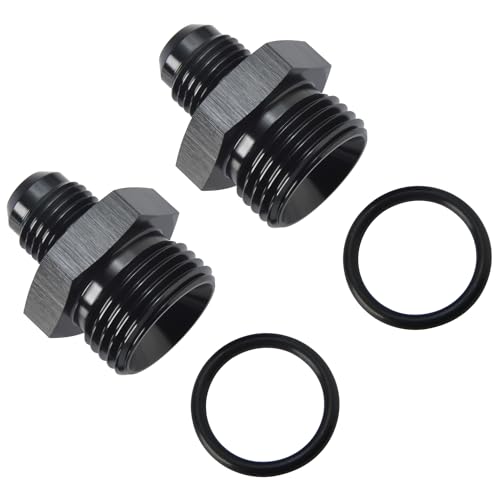 6AN Male Flare to 10AN ORB O (6AN to 10AN ORB / Black - 2PCS)