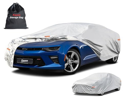 6 Layers Waterproof Car Cover for Chevrolet Chevy Camaro 2010 (LM-Silver / 14. Custom Fit Chevrolet Camaro)