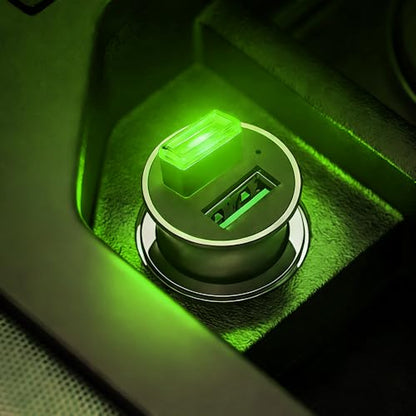 4PCS Mini USB LED Car Light (Green)