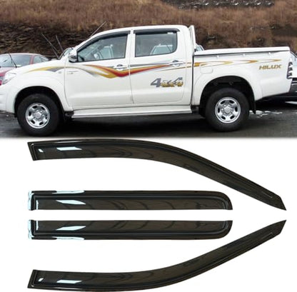 4pcs Original Window Visors for 2005 (for 2005-2023 Toyota Hilux Crew Cab)