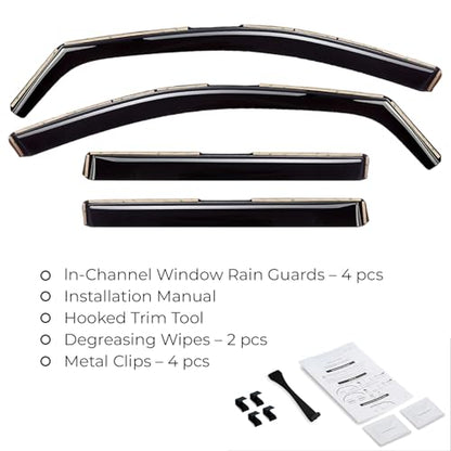 Window Deflectors Smoke Tinted in (For RAV4 19-25)