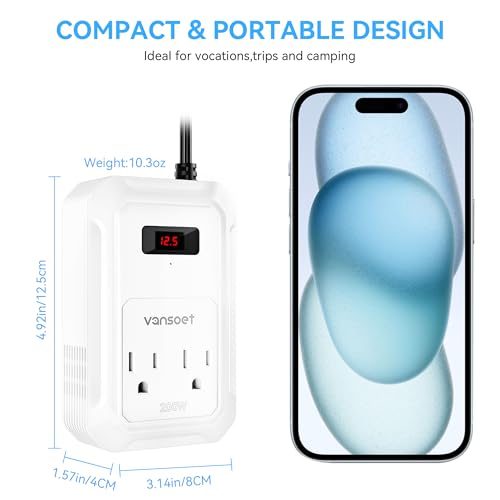 200W Car Power Inverter (White)