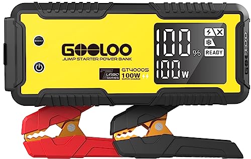 GT4000S 12V 4000A Peak Jump Starter with 100W Two (Yellow)