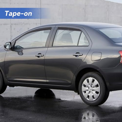 Window Visors Rain Guards for 2007 (2007-2013 Toyota Yaris Sedan)