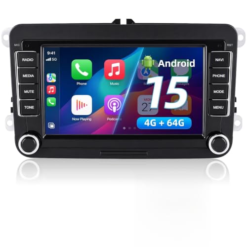 True 4+64G Android 15 Car Stereo with Wireless CarPlay Android Auto