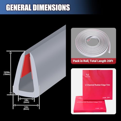 Rubber Edge Trim (Fit 1/8" - L20' / Grey)