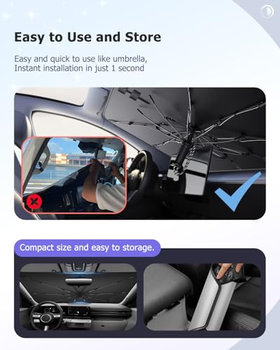 2026 RAV4 Windshield Sun Shade Umbrella Foldable UV Block Front Window Sunshade (RAV4 2026)