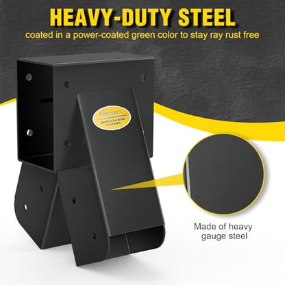 A Frame 1pcs Bracket Swing Set Bracket for Heavy Duty Swing Set (End Brackets(1Pcs-Black))