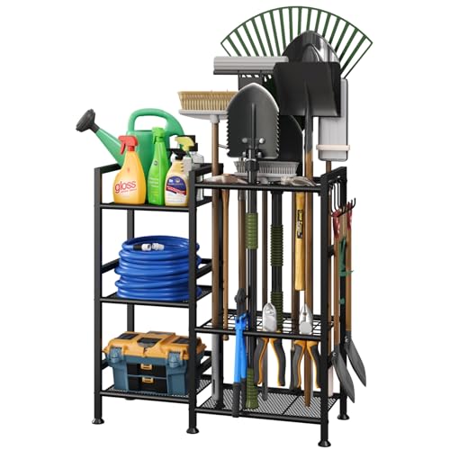 Garden Tool Organizer with Large Hooks (29.5"W*11.8"D*31.1"H)