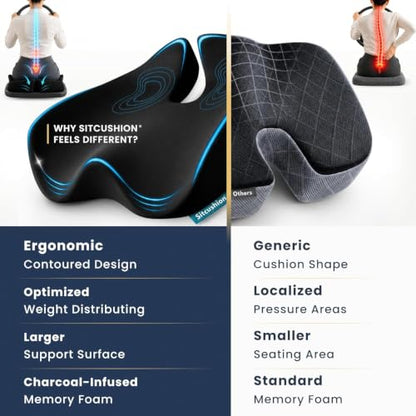 Car Seat Cushion for Driving (Black)