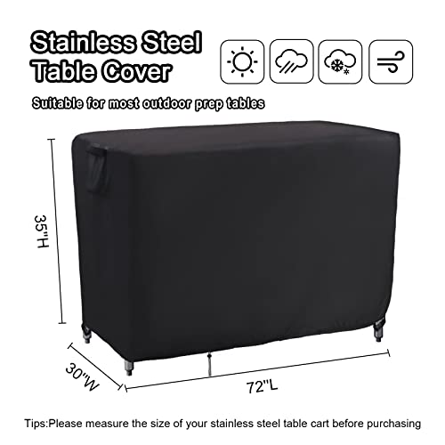 Outdoor Prep Table Covers Waterproof 72''L x 30''W x 35''H