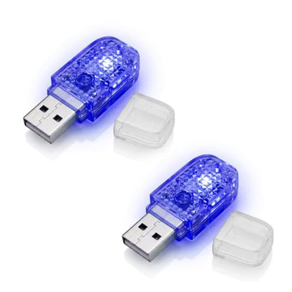 2PCS USB LED Car Night Light Bulb (Blue)