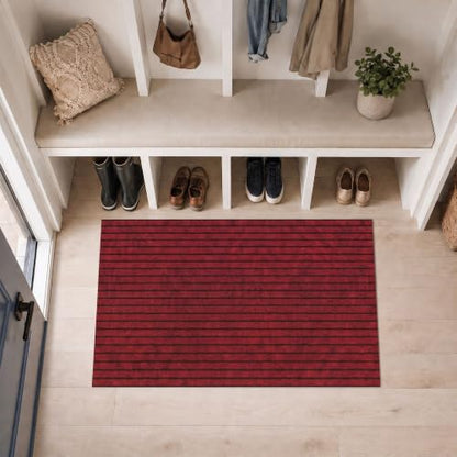 3x4 Indoor Outdoor Door Mat (Red / 2'7" x 4' (Mat))