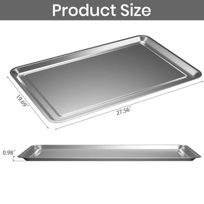 2 Pcs Under Car Oil Pans for Changing Oil (27.56 x 19.69 Inch)