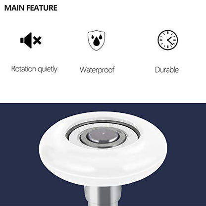 White 2" Nylon Garage Door Roller (10 Pack / White)